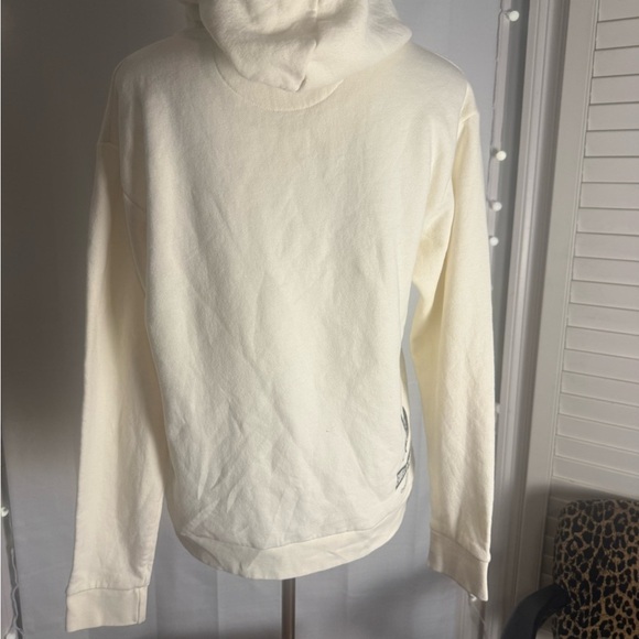 Cream Smiley Face Hoodie Unisex Medium - Picture 4 of 9